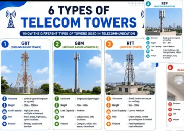 6 types of telecom towers in Australia